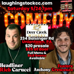 Comedy Night at Deer Creek Winery with Headliner Rich Carucci and feature Anthony Crescenzo 