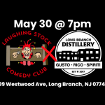 Laughing Stock Comedy Club at Long Branch Distillery (NJ) free drink with ticket